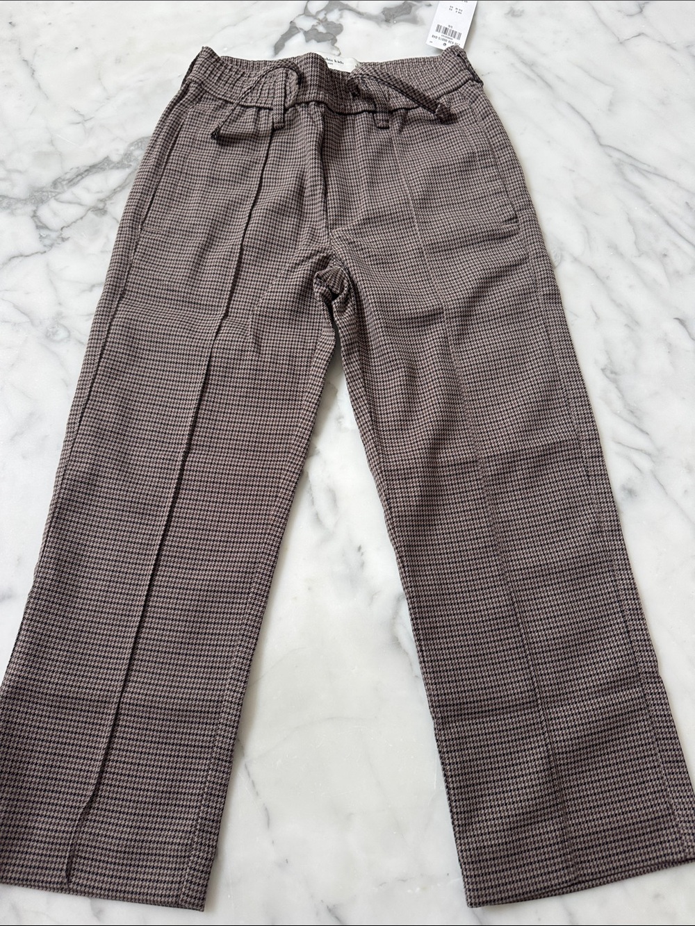 abercrombie kids Brown Houndstooth Drawstring Chinos